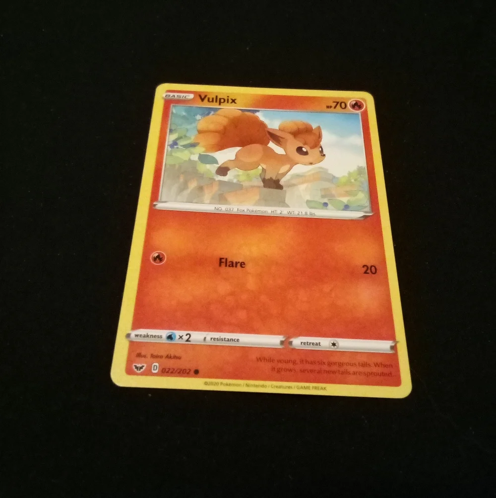 Pokemon Vulpix 022/202 Sword & Shield Base Set Non Holo